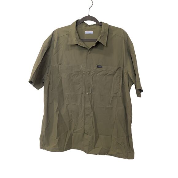 Columbia Men's Active Outdoor Snap Button Down Shirt Omni Shield Green Size XL - Picture 1 of 6